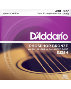 D'Addario EJ38H Phosphor Bronze High Strung Acoustic Guitar Strings 10-27 Gauge