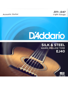 D'Addario EJ40 Silk & Steel Folk Classical Guitar Strings 11-47 Gauge