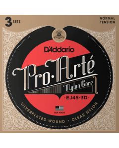 D'Addario EJ45 3D Pro Arte Nylon 3 Sets Classical Guitar Strings Normal Tension