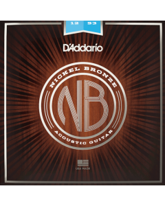 D'Addario NB1253 Nickel Bronze Acoustic Guitar Strings Light 12-53 Gauge