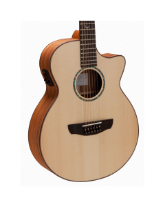 Faith Trembesi Venus 12 String Electro Acoustic Cutaway in Natural