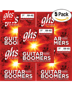 GHS GBXL5 Boomers Extra Light Electric Guitar Strings 5Pack 9-42 Gauge