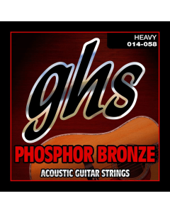 GHS 340 Heavy Phosphor Bronze Acoustic Guitar Strings 14-58 Gauge