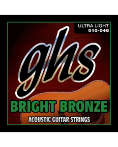 GHS BB10U Bright Bronze Acoustic Guitar Strings 10-46 Gauge