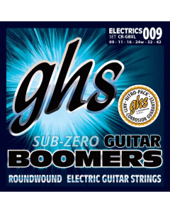GHS CRGBXL Subzero Boomers Extra Light Electric Guitar Strings 9-42 Gauge
