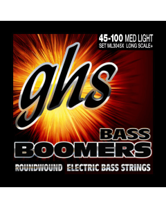 GHS ML3045X Extra Long Scale Bass Boomers Strings Medium Light 45-100 Gauge