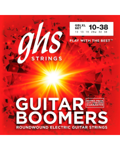 GHS GBLXL Boomers Light or Extra Light Electric Guitar Strings 10-38 Gauge