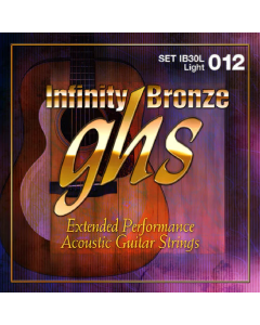 GHS IB30L Infinity Bronze Treated Acoustic Guitar Strings 12-54 Gauge
