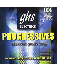 GHS PRXL Progressives Extra Light Electric Guitar Strings 9-42 Gauge