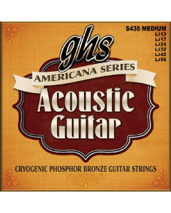 GHS S435 Phosphor Bronze Americana Acoustic Guitar Strings 13-56 Gauge