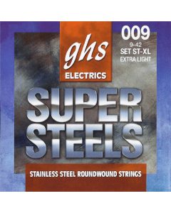 GHS STXL Super Steels  Extra Light Electric Guitar Strings 9-42 Gauge