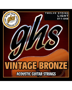 GHS VN12L 12 String Vintage Bronze Acoustic Guitar Strings 11-48 Gauge