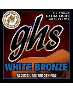 GHS WBXL Extra Light White Bronze Acoustic Electric Guitar String 11 - 48 Gauge