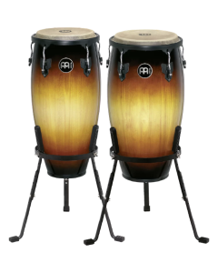 Meinl Percussion 11" & 12" Wood Conga Set and Basket Stands in Vintage Sunburst