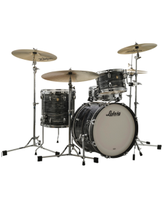 Ludwig Classic Maple Downbeat Shell Pack (20BD/12TT/14FT) in Vintage Black Oyster