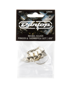 Jim Dunlop .025 Set of Nickel Silver Thumb and Fingerpicks