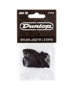 Jim Dunlop Player's Pack Nylon Jazz III Stiffo 6 Pack in Black