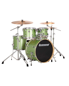 Ludwig Evolution 20" 5 Piece Drum Kit in Mint Sparkle