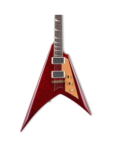ESP LTD Kirk Hammett Signature V Electric Guitar in Red Sparkle