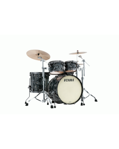 TAMA Starclassic Maple 4-Piece Shell Pack in Charcoal Swirl (w/ Black Nickel Hardware) - MR42TZBNS-