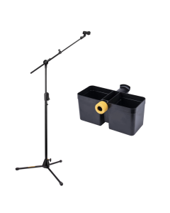 Hercules MS523B PRO EZ Clutch Tripod Hideaway Boom Mic Stand w/ BONUS STAND CUP HOLDER!