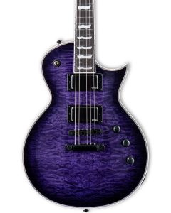 ESP LTD EC-1000 with EMG Pickups, Quilted Maple Top in See Thru Purple Burst