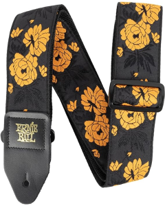 Ernie Ball Classic Jacquard Guitar Or Bass Strap in Tangerine Rose