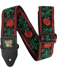 Ernie Ball Classic Jacquard Guitar Or Bass Strap in Western Rose