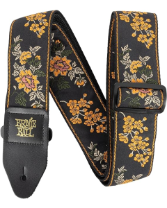 Ernie Ball Classic Jacquard Guitar Or Bass Strap in Tangerine Blossom