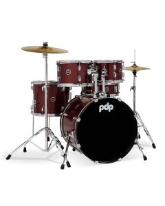 PDP Center Stage 20" 5 Piece Drum Kit in Ruby Red Sparkle