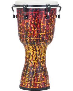 Pearl Percussion 14" Synthetic Shell Top Tuned Djembe in Tribal Fire