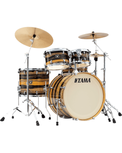 TAMA Superstar Classic CK52KRS Drum Maple 5 Piece Shell Pack in Natural Ebony Tiger Wrap