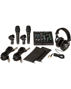 Mackie Performance Bundle With PROFX6V3 Effects Mixer With USB Two EM-89D Dynamic Mics and MC-100 Headphones