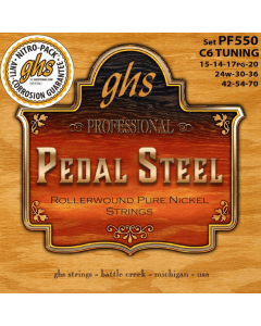 GHS PF550  Pedal Steel Nickel Rockers C6 Tuning Rollerwound 12-70 Gauge
