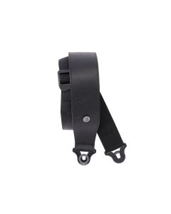 D'Addario 2.5" Comfort Leather Auto Lock Guitar Strap in Black
