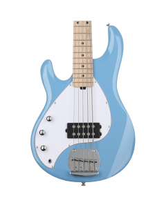 Sterling By Music Man StingRay 5 Ray5 5 String Left Handed Bass Guitar in Chopper Blue