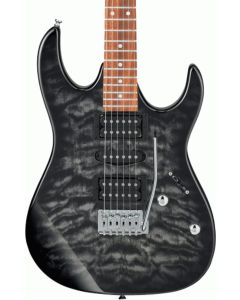 Ibanez GRX70QA Electric Guitar in Transparent Black Sunburst