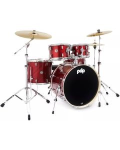 PDP MainStage 5pc Drum Kit w/Paiste Cymbals & Stool in Twisted Cherry