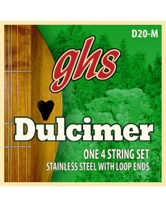 GHS D20M Dulcimer Stainless Steel Strings Mixolydian Tuning Loop End 12-20 Gauge