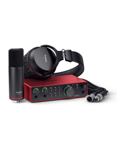 Focusrite Scarlett 2i2 Studio 4th Gen 2 in 2 out Interface, Condenser Mic & Headphones
