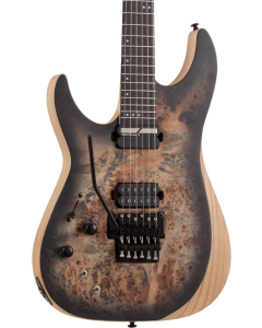 Schecter Reaper-6 Left Handed Electric Guitar in Satin Charcoal Burst