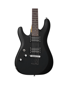 Schecter C-6 Deluxe Left Handed Electric Guitar in Satin Black