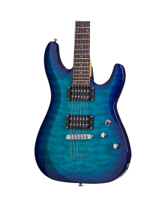 Schecter C-6 Plus Electric Guitar in Ocean Blue Burst