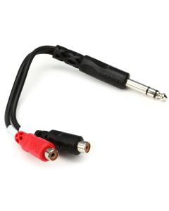 Hosa YPR102 1/4" TRS to Dual RCAF Stereo Breakout Cable