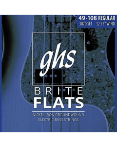 GHS 3070 Bass Brite Flats Guitar Strings 49-108 Gauge