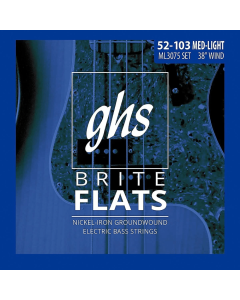 GHS ML3075 Bass Brite Flats Guitar Strings 52-103 Gauge