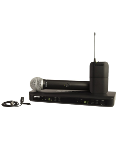 Shure Wireless Dual Mic System BLX1 Tx; CVL & BLX2PG58 Mic; BLX88 RX; Auto Setup 662-686MHz