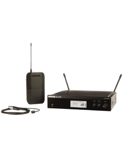 Shure Wireless 1/2R Lavalier System BLX1 Tx; WL93 Mic; BLX4R Rx Auto Setup 662-686MHz