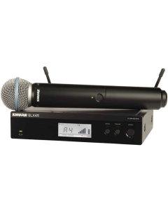 Shure Wireless 1/2R Handheld System BLX2 Tx; BETA58 Mic; BLX4R Rx Auto Setup 662-686MHz