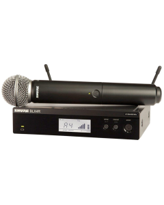 Shure Wireless 1/2R Handheld System BLX2 Tx; SM58 Mic; BLX4R Rx Auto Setup 662-686MHz